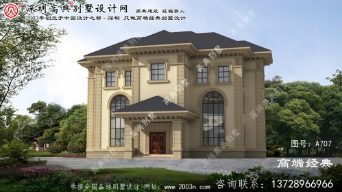 倉山區(qū)歐式獨(dú)棟別墅外觀圖