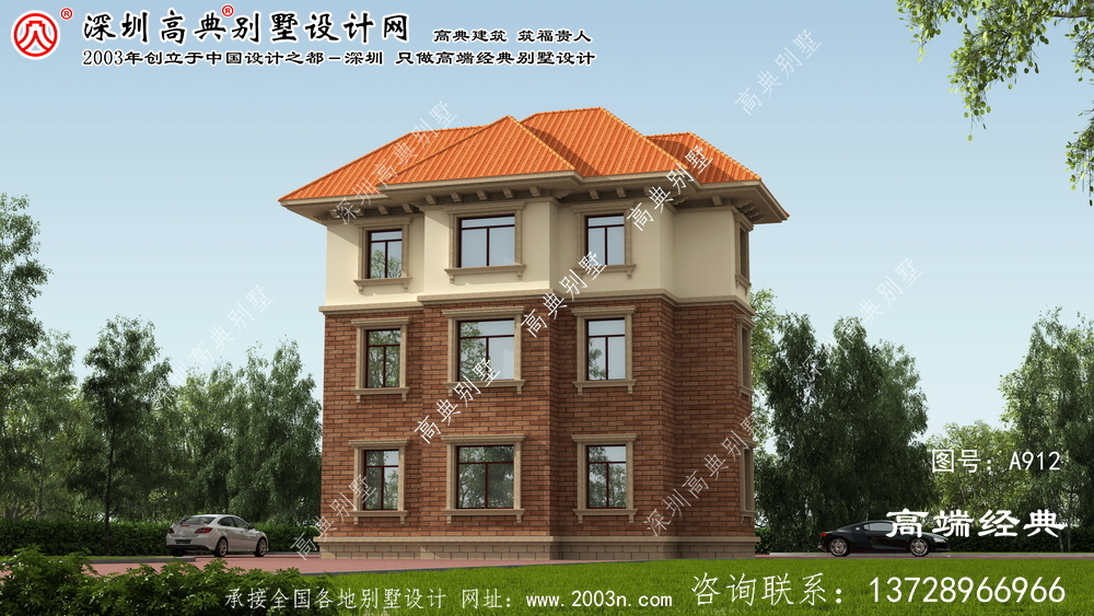 永泰縣別墅樣式設計圖紙，外型大氣穩重