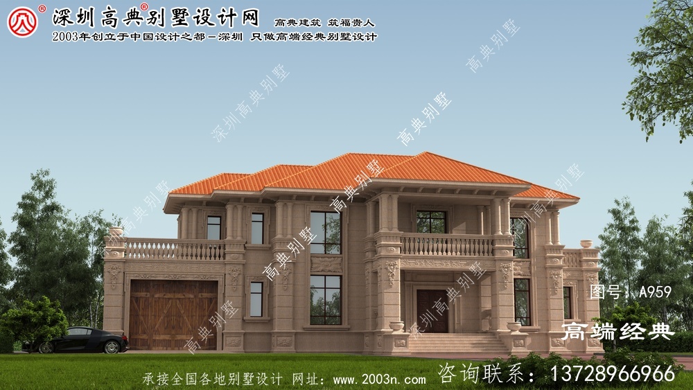新羅區復式兩層別墅設計圖大全