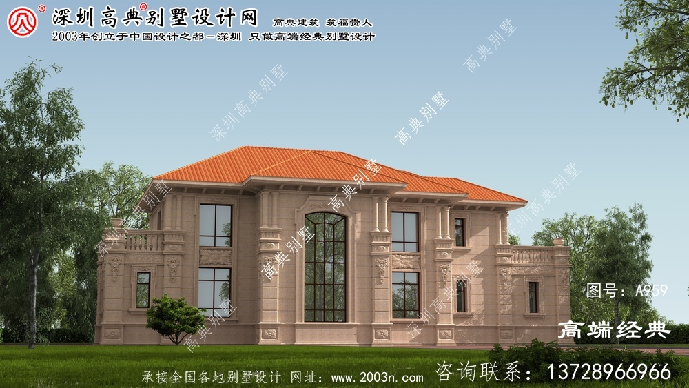 新羅區復式兩層別墅設計圖大全