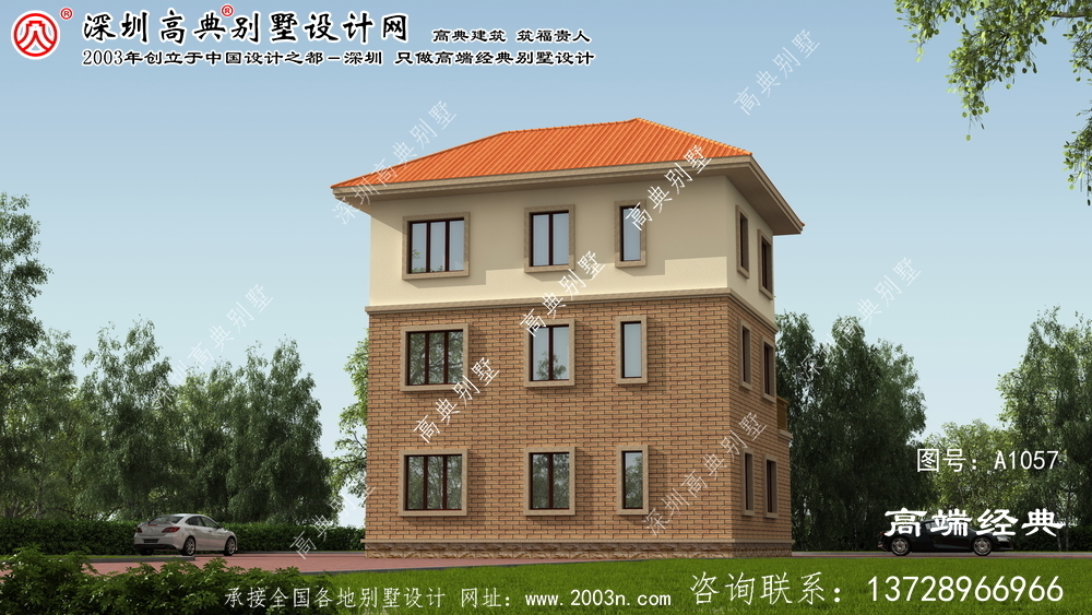 臨朐縣復式別墅設計效果圖