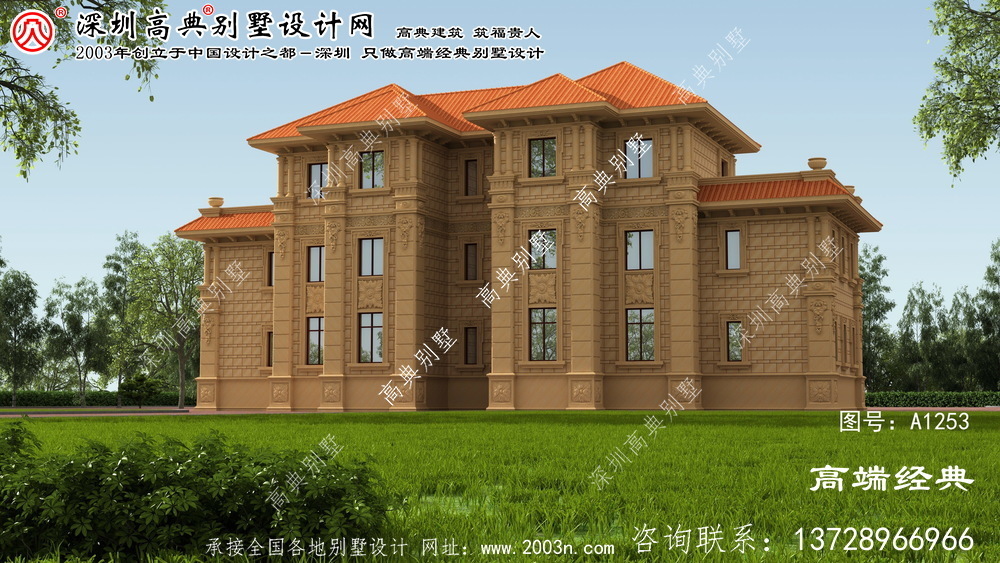 河西區雙拼聯排別墅效果圖