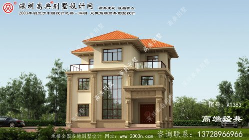 定州市農村自建3層別墅設計圖	