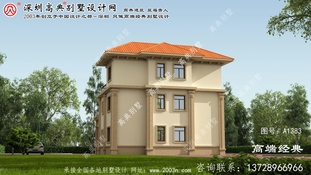 定州市農村自建3層別墅設計圖