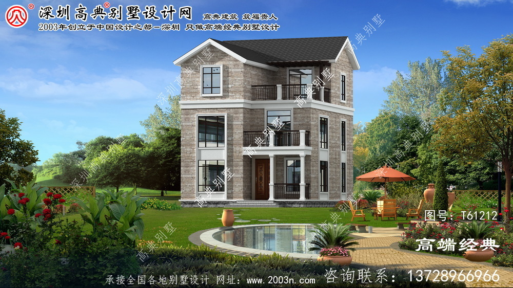 莊河市現(xiàn)代簡約別墅外觀效果圖	