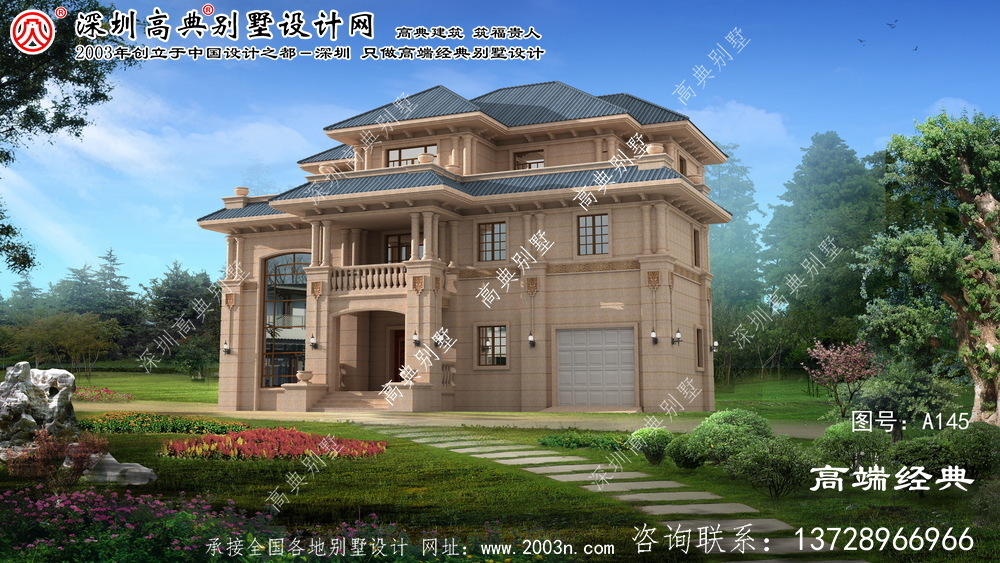 豐滿區(qū)三層樓房外觀設(shè)計圖