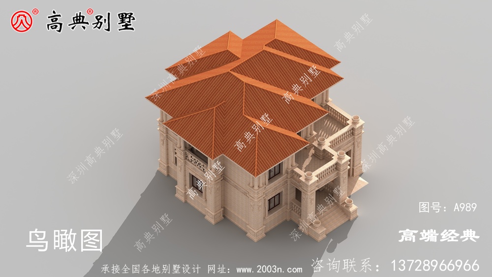 農村兩層歐式石材小別墅，低調的奢華