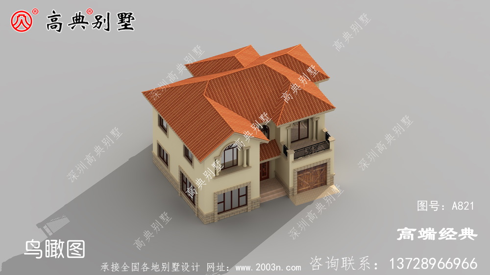 農(nóng)村兩層小別墅帶車庫