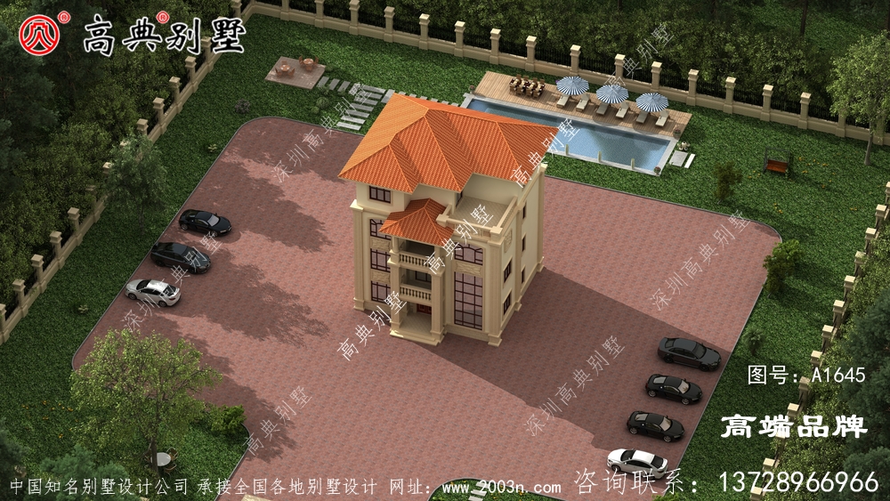 農村自建房效果圖四層帶著一點復古的優雅 。