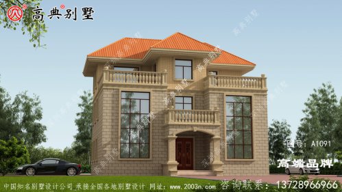 雙復(fù)式三層別墅外觀效果圖令人無(wú)比羨慕