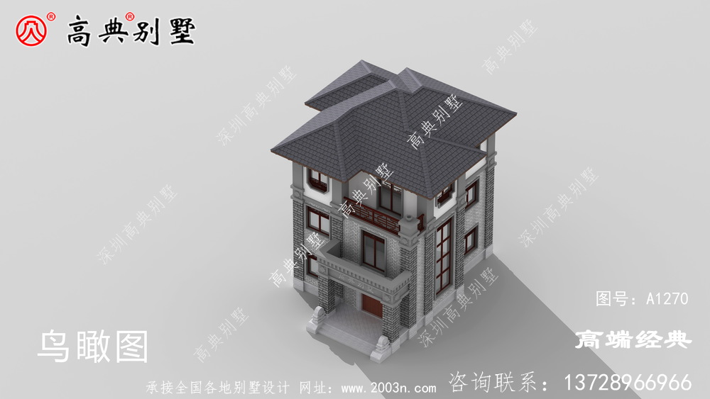 安國(guó)市簡(jiǎn)單大氣三層別墅設(shè)計(jì)圖，看完我也想回家建房