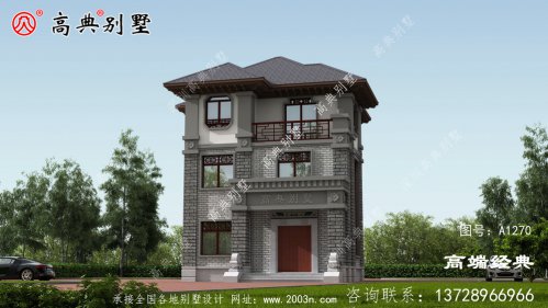 安國(guó)市簡(jiǎn)單大氣三層別墅設(shè)計(jì)圖，看完我也想回家建房