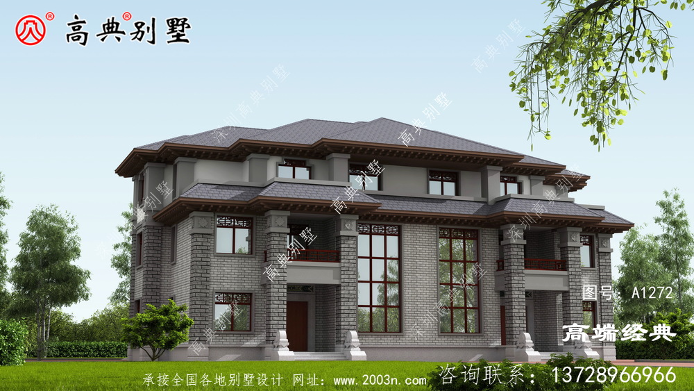 鹿泉市新款三層別墅外觀漂亮,看一眼就愛上