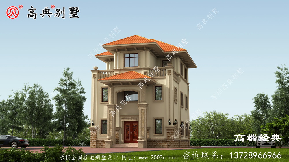 簡歐別墅這樣 建外觀讓人有一種震撼感