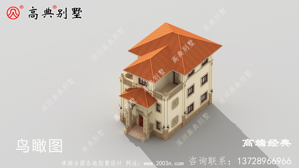 簡歐別墅這樣 建外觀讓人有一種震撼感