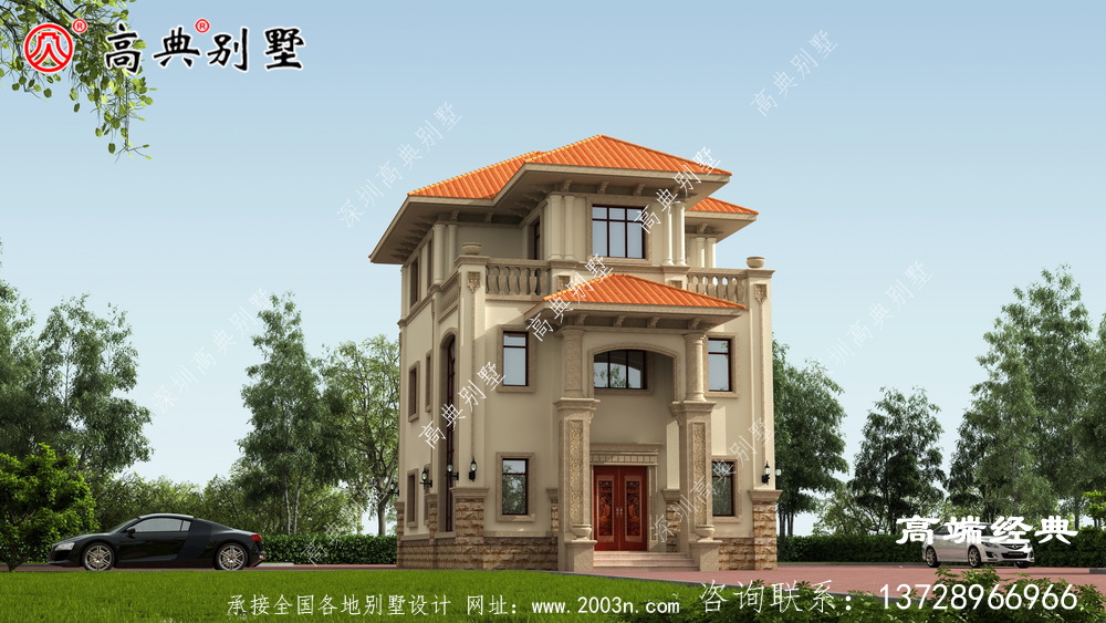 簡歐別墅這樣 建外觀讓人有一種震撼感