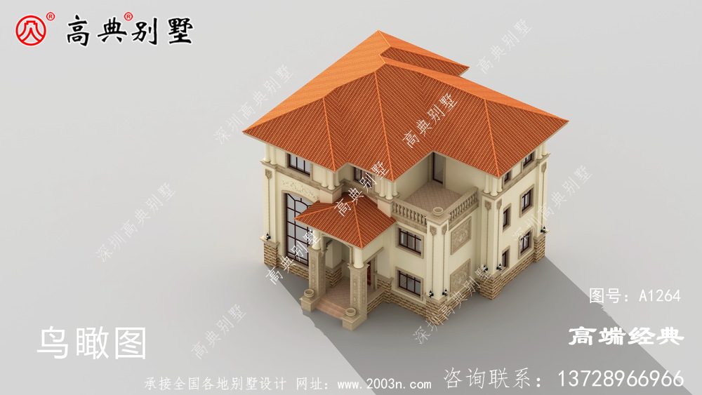 占地147平的簡(jiǎn)歐三層別墅，造型經(jīng)典大氣