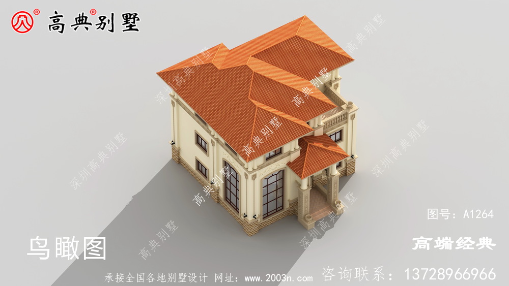 占地147平的簡(jiǎn)歐三層別墅，造型經(jīng)典大氣