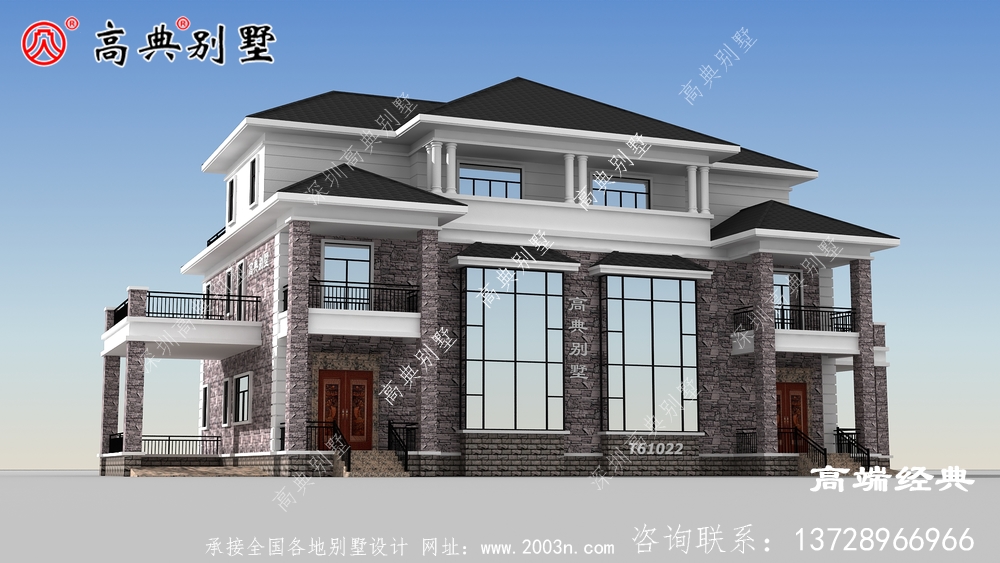 鄉村三層復式樓房方案圖,外觀漂亮大冶市