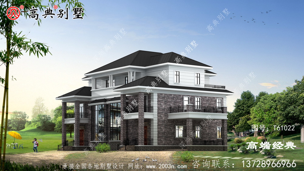 鄉村三層復式樓房方案圖,外觀漂亮大冶市