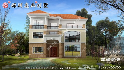三層 歐式 私人 定做 別墅 ，外觀 清新 靚麗 ，造價(jià) 實(shí)惠，建房 者面子 不輸大宅 。
