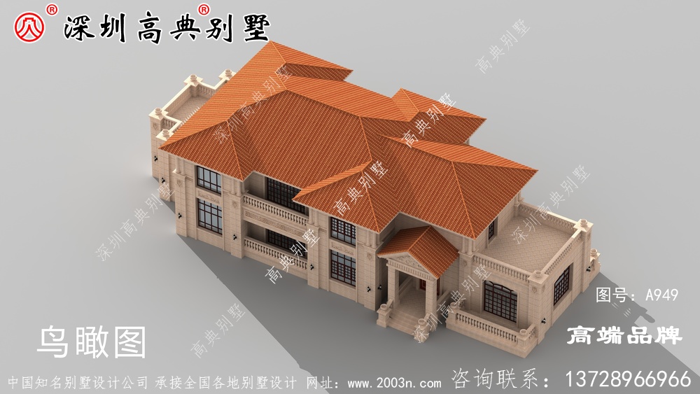 二層別墅，戶型方正，喜歡就快點(diǎn)回家建房吧！