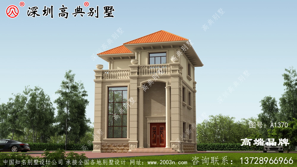 別墅設計圖，外觀漂亮，簡單大方，方便實用
