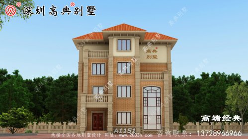最新歐式四層自建房外觀圖，不僅外觀美