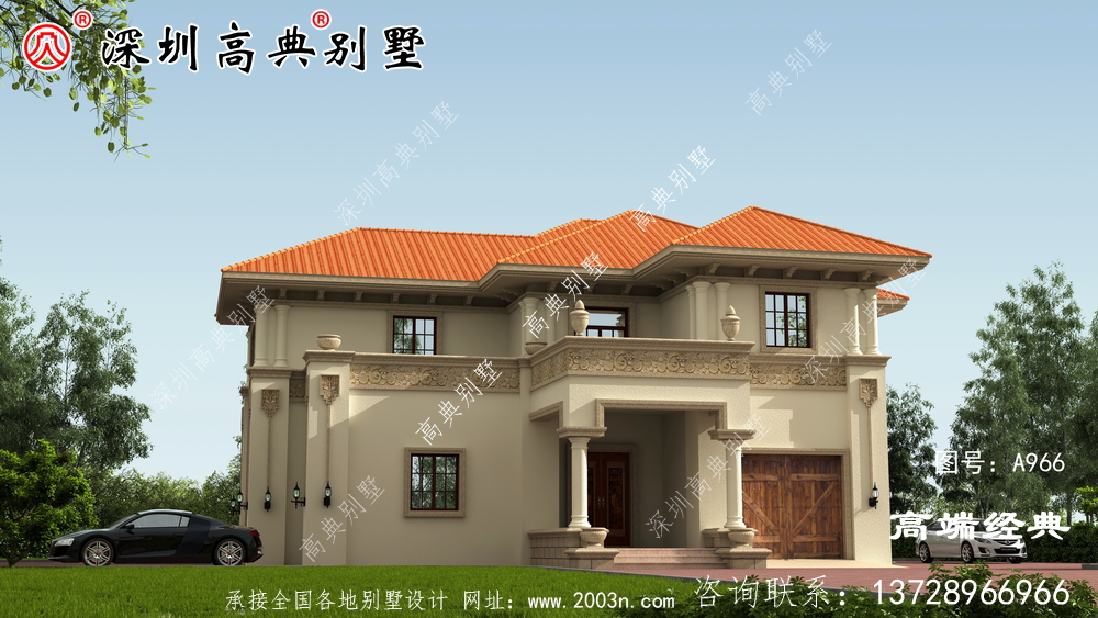農村建房設計效果圖,簡單大方,父母住在里面都樂呵呵