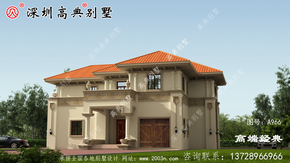 農村建房設計效果圖,簡單大方,父母住在里面都樂呵呵