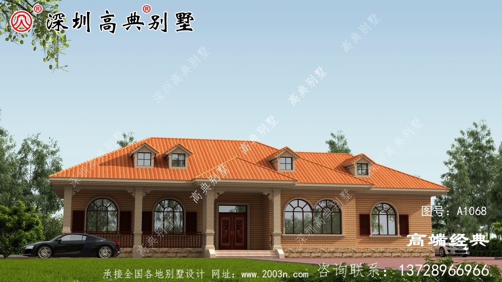 農村一層自建房設計效果圖