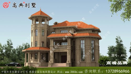 歐式石材整體以棕色裝飾增強(qiáng)別墅的沉著感