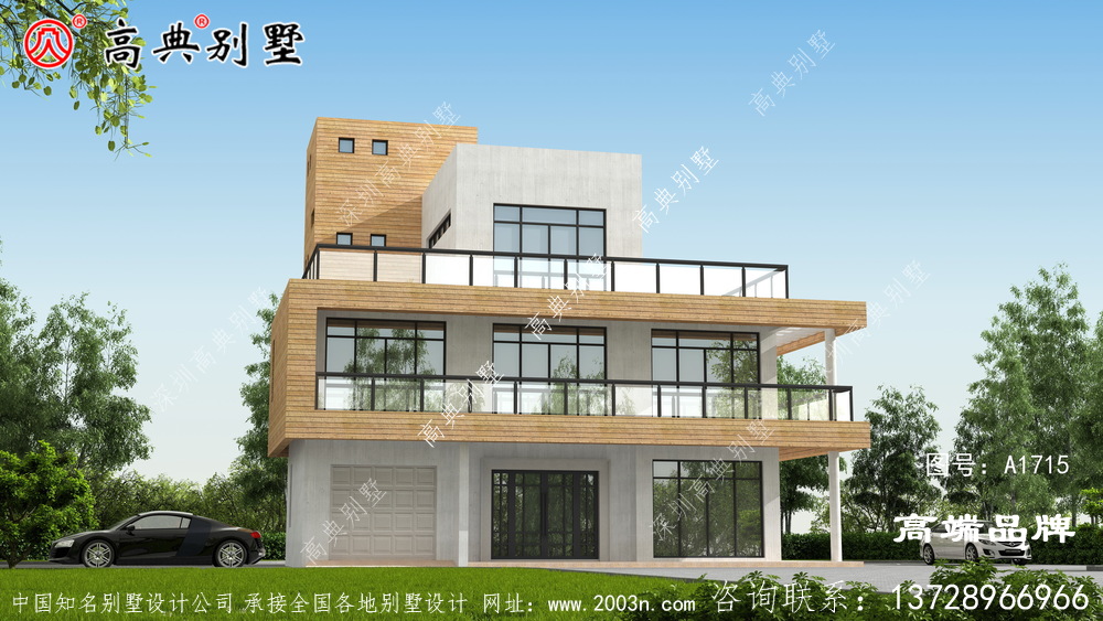該別墅占地165平方米 ，戶型方正不大不小