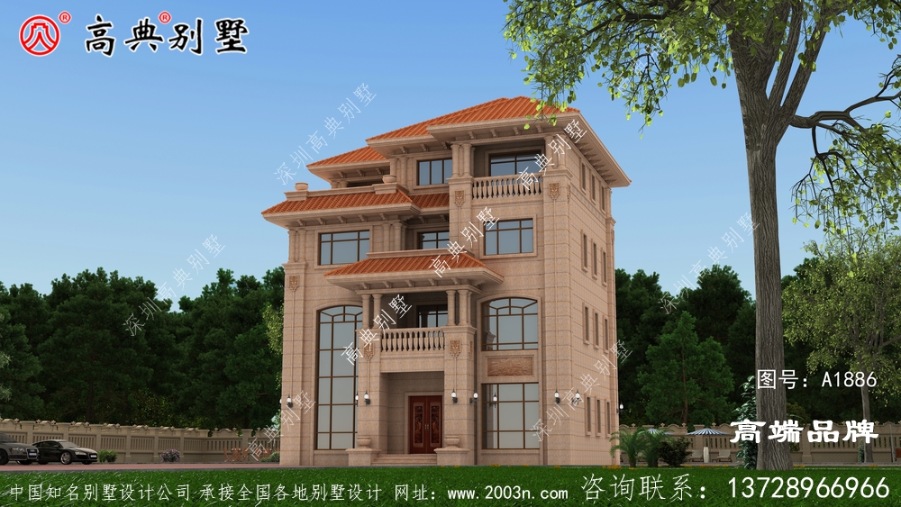 正面設(shè)計(jì)簡單大方，飄窗設(shè)計(jì)確保室內(nèi)采光通風(fēng)無憂