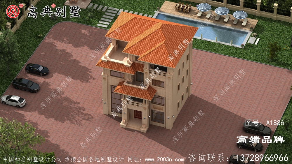 正面設(shè)計(jì)簡單大方，飄窗設(shè)計(jì)確保室內(nèi)采光通風(fēng)無憂