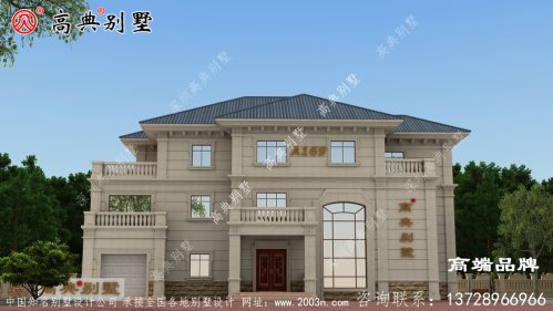 白色真石漆和灰色面磚巧妙搭配突破了往常歐式的傳統(tǒng)