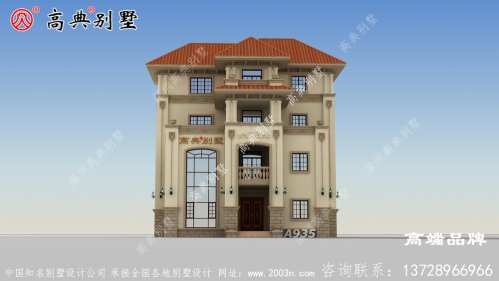 這款大戶型四層復式別墅設計圖 ，有時尚
