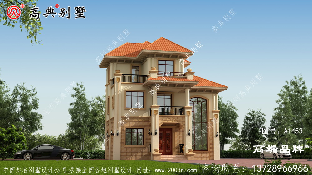 農村自建三層別墅，效果比城市商品房好得多