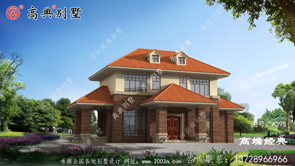立面采用白石材展示整個建筑非常美觀