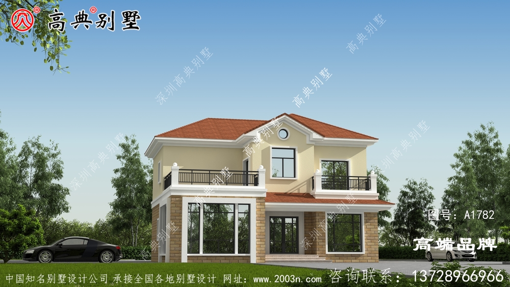 農(nóng)村二層別墅設(shè)計(jì)圖,家中人少的適合建!