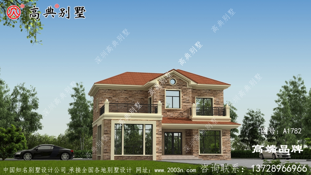農(nóng)村二層別墅設(shè)計(jì)圖,家中人少的適合建!