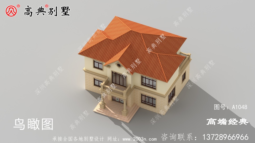 帶飄窗的歐式兩層別墅,蓋棟,美名遠揚