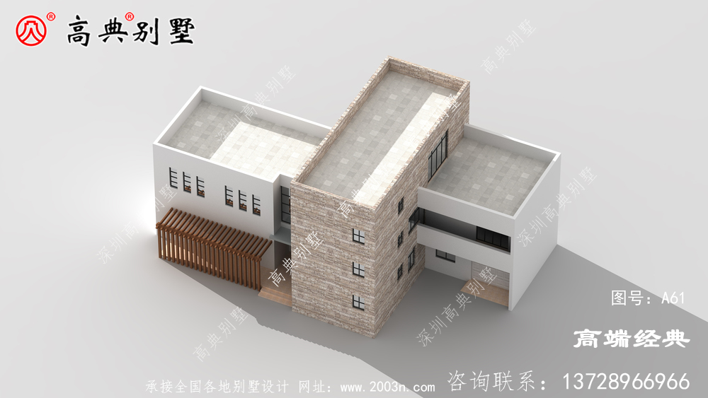 農村二層半現代別墅設計圖紙