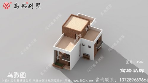 鄉村現代復式平頂三層自建別墅設計圖紙